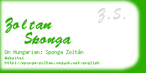 zoltan sponga business card